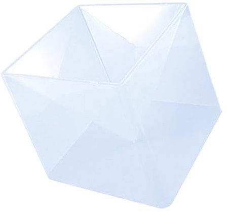 STOBOK 1Stk Kuchenform Tischdekoration Desktop-Dekor Diamant-Dekor para Guardar Silikonformen handgefertigte Pyramiden-Silikonform praktische Pyramidenform Schimmel Kasten Kieselgel Weiß