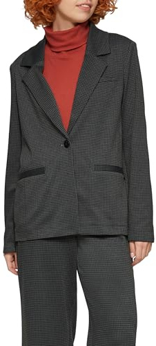 QS Karierter Blazer aus Viskosemix