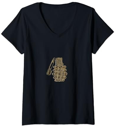 Damen Safe Space Place Anti-Sicherheitsnadel Granate T-Shirt mit V-Ausschnitt