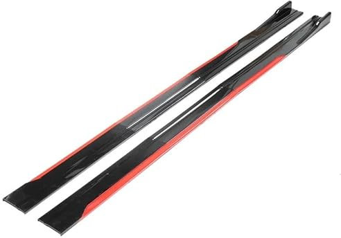 Seitenschürze 8 STÜCKE Universal 2,18M/2M Für Auto Seitenschweller Kotflügel Splitter Stoßstange Sport Styling Splitter(2.18m Black Red)