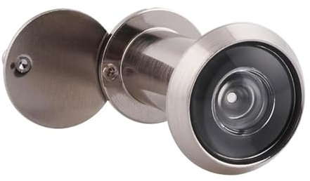 Spioncino per porta in ottone con protezione da sguardi indiscreti grandangolare 220°, lenti ottiche in vetro, diametro 16 mm, spioncino in ottone con trapano, lunghezza regolabile, per porte spesse
