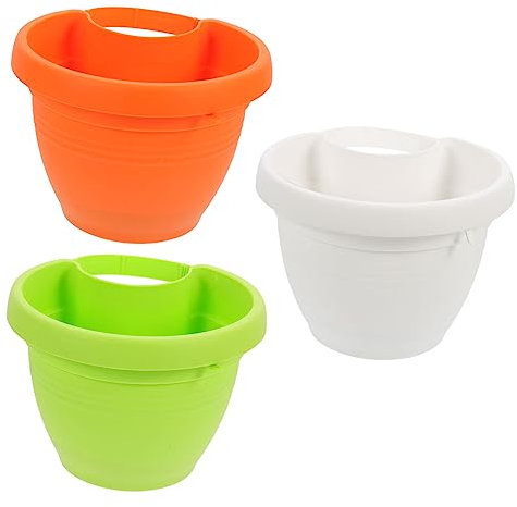Veemoon 3pièces Pots De Fleurs Suspendus Gouttière De Tubs De Drainage Muraux pour Plantes Et Fleurs Décoration Pratique pour Balcon Et Jardin