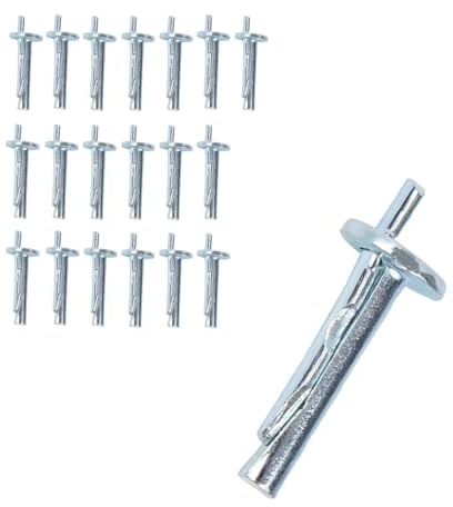 20 tasselli zincati per soffitto, fissaggio rapido, M6 x 40 mm