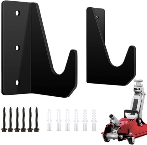Wodustee Jack Stand Wall Mount, Heavy Duty Tool Rack, Floor Jack Stand Wall Mount Organizer,Steel Car Hydraulic Trolley Jacks Holder,Walls Storage Rack Brackets Garage Tool Racks Trailer Accessories