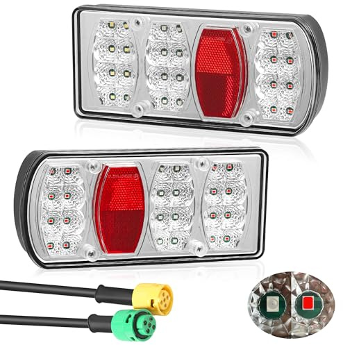DARKGUARD Bakljus Trailer Led 12 V 24 V 7 funktioner släpvagnsljus jordbruksbil fält lastbil traktor med bajonett 5 stift godkänd E57 IP65 vattentät