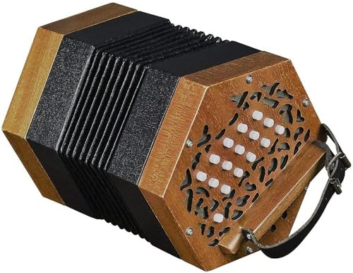 30-Button Concertina Accordion — Portable Hand-Piano Accordion for Adult Beginners with Carrying Bag & Adjustable Hand Strap