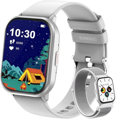 EUNICECG Smartklocka för Barn - Stegräknare Pulsmätning Sömnmätning 100+ Träningslägen Väckarklocka Kalkylator Spel Födelsedag Gåvor - Fitnessklocka Smartwatch Barn Kids Smart Watch Pojkar Flickor