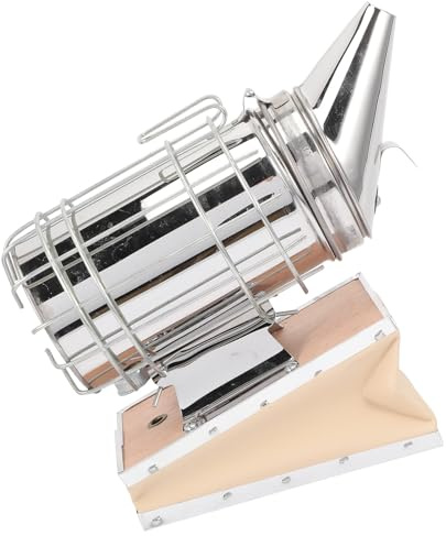 SHINEOFI Ahumador Manual de Apicultura de Acero Inoxidable, Mini Tamaño, Herramienta para Colmena, Práctico y Seguro, Suministros de Apicultura para Apicultores, 1 Pieza