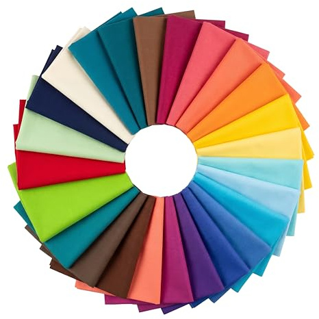 30 Stück Baumwollstoff Quadrate 25x20 cm, Patchwork Stoffreste DIY Nähen | 30 bunte Baumwollstoff Quadrate 25x20 cm für Patchwork, Nähen, Quilting, DIY und kreative Bastelprojekte.