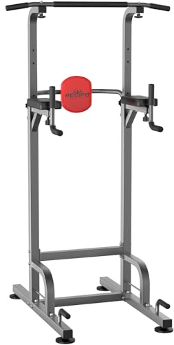 RELIFE REBUILD YOUR LIFE Power Tower Pull Up Bar Station Workout Dip Station for Home Gym Strength Training Fitness Equipment