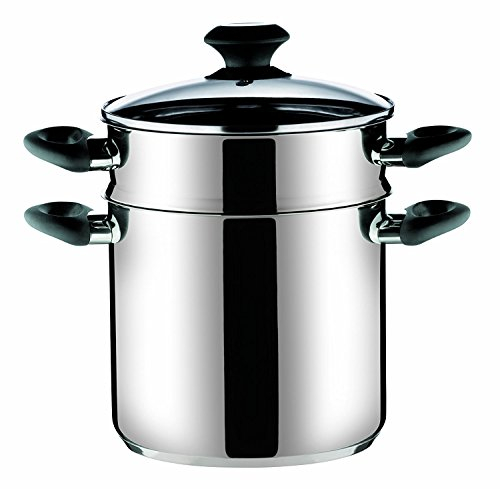 Tescoma, pentola Pastaiola Acciaio Inox 18/10 e Coperchio Vetro, capienza 5,5 LT.