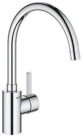 GROHE Eurosmart Cosmopolitan - Einhand- Spültischarmatur (wassersparend, Einlochmontage, Schwenkbereich von 0° bis 150°), chrom, 32845002