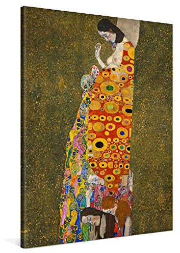 PICANOVA – Hope II 75x100cm – Premium Leinwanddruck – Kunstdruck Auf 2cm Holz-Keilrahmen Für Schlaf- Und Wohnzimmer – Kollektion Gustav Klimt