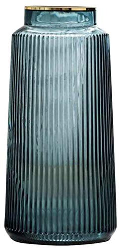 BESPORTBLE Retro Vertikale Streifen Glasvase Dekorative Blumenarrangement Glasvase