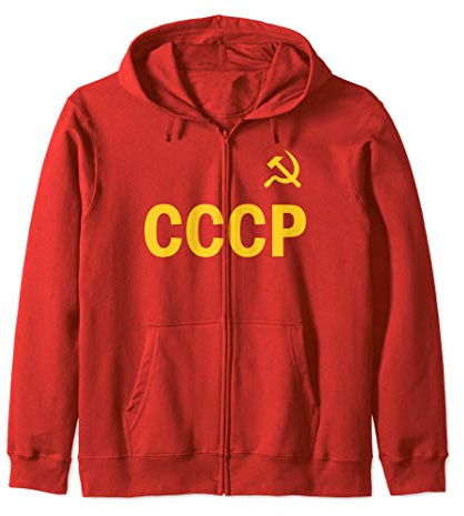 CCCP Faucille et Marteau Union Soviétique Rouge Couleur Sweat à Capuche