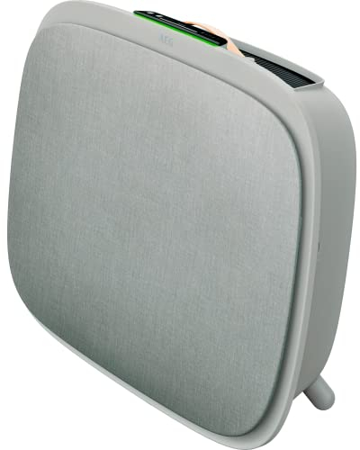AEG AX71-304GY Luftreiniger / beseitigt 99,9% luftgetragener Bakterien / Automatik-Modus / Luftqualitätsanzeige / leistungsstarke Filter/ App-Steuerung/ Timer/ bis 60 m² / personalisierbar/ grau