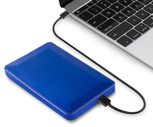 Disque dur externe portable 2,5 2 To / 1 To / 500 Go/120 Go USB 3.0 HDD de sauvegarde pour PC, ordinateur de bureau, ordinateur portable, fenêtre, MacBook, Xbox One, PS4 (500 Go, bleu)