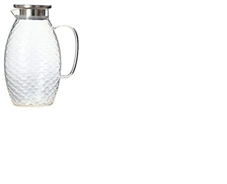 Carafe Eau Verre E Capacité Verre Poisson Échelle d'eau Pot d'eau Cold Bouilloire Limonade Carafe chauffante Juice Jus Jug Théière (Color : 01)