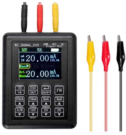 wrtgerht Generatore di Segnale Portatile Strumenti per Test Funzionali 4-20MA 0-10V 0-20MA Simulator