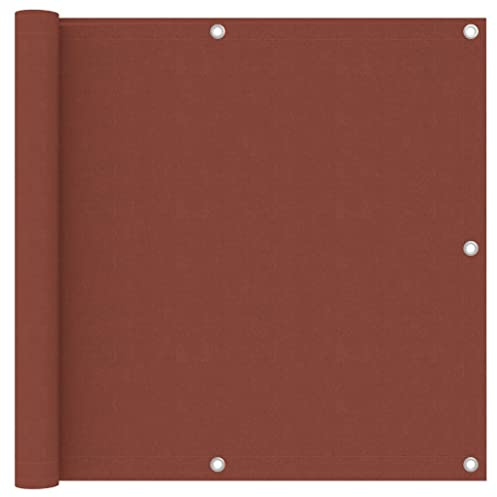 HOMIUSE 90x500 cm Balkon Sichtschutz Garten Sichtschutz Terrasse Balkon Regenschutz Privacy Balkonverkleidung Windschutz Balkon Balcony Privacy Screen Terracotta-Rot