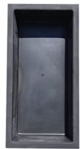 Wacredo GFK Rechteckbecken Schwarz 140 x 70 x 35cm Kneippbecken Teichbecken Wasserspielbecken architektonisches Wasserbecken für Wasserspiel Glasfaser
