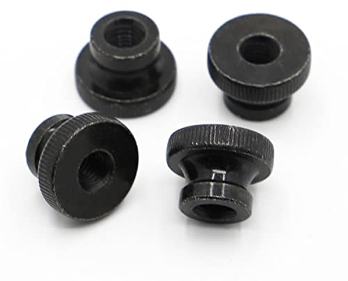 SEIDER M3 M4 M5 M6 M8 M10 schwarz beschichtete Rändelmutter handfest Mutter 3D-Drucker Teile Vorhangfassade DIN466(M4-5pcs)