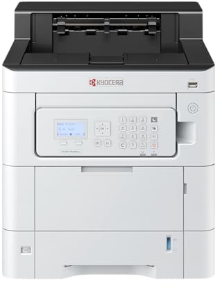 Kyocera Ecosys PA4000cx Laserdrucker Farbe: 40 Seiten pro Minute. Farblaserdrucker mit neigbarem Bedienfeld, Duplex-Einheit, 100+550 Blatt Papierzufuhr, Gigabit LAN, Mobile Print