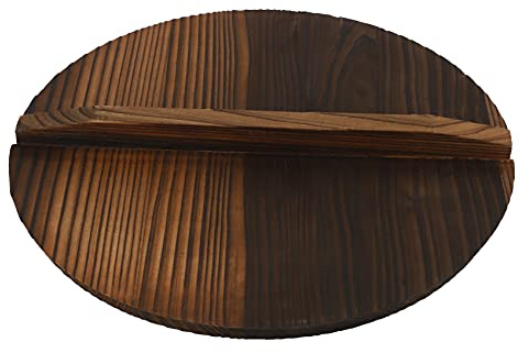 Knadgbft Kitchen Multi-Functional Wooden Pot Cover Handle Pan Lid Eco-Friendly Anti-Scalding Wood Baking Pot Lids Cover 30cm