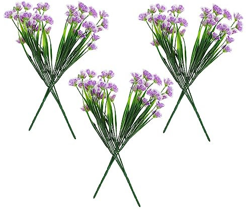 GRIRIW 6St Strauß Blumenvase aus Kunststoff floraler Hintergrund Grün Wohnkultur künstliche Blumen gefälschte Party-Foto-Requisite Hochzeit schmücken tanzende Orchidee Plastik Weiß
