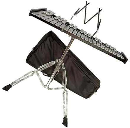 37 Noten Glockenspiel Metall Xylophon Schlaginstrument mit Notenständer verstellbarer Ständer
