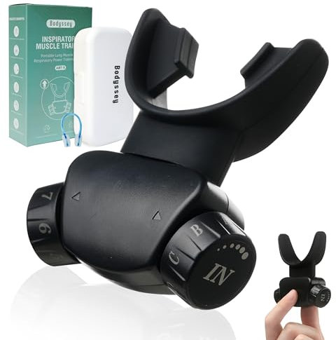 Bodyssey Einstellbarer Atemtrainer – Handliches Fitnessgerät mit Dual-Mundstücken & Individueller Widerstandseinstellung für Sport und Fitness