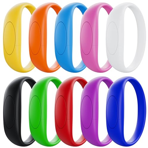 8Go Cle USB Lot de 10 USB 2.0 Clé USB Bracelet Uflatek Flash Drive Colorée Clef USB Portable Mémoire Stick Nouveauté Clés USB 8 Go Clé de Données Externe pour Cadeaux