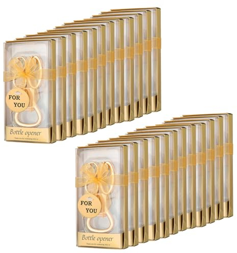 DADEA 24 abridores de botellas, regalos dorados para fiestas de cumpleaños, regalos de 80 aniversario para invitados, abrebotellas de cerveza para fiesta de cumpleaños, regalos de recuerdo (80, 24