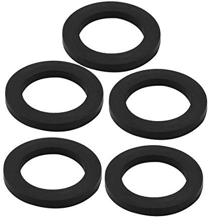 TOP-VIGOR 5Pcs Rubber Flat Washers, 30mm OD 20mm ID 3mm Thickness Heavy Duty Black Rubber Grommet Vibration Damping Pads Sealing Gasket Washers for Faucet Pipe Water Hose Fastener Bolt