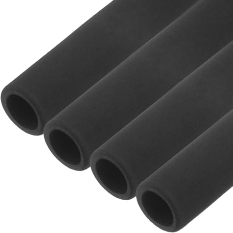 M METERXITY 4er-Pack Rohrisolierung Schaumstoffrohr, 25mm 1 ID 35mm OD 195mm Länge, Weicher Flexibler Schaumstoffschlauch Rohrisolierung für Griffunterstützung/Dachgepäckträger [Schwarz]