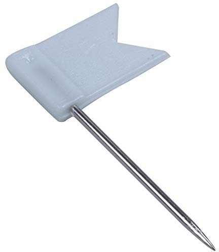 Lapyyne 100 Flaggenform-Karten-Pins Kork-Zeichenbrett-Reißzwecken Push Pin Weiß