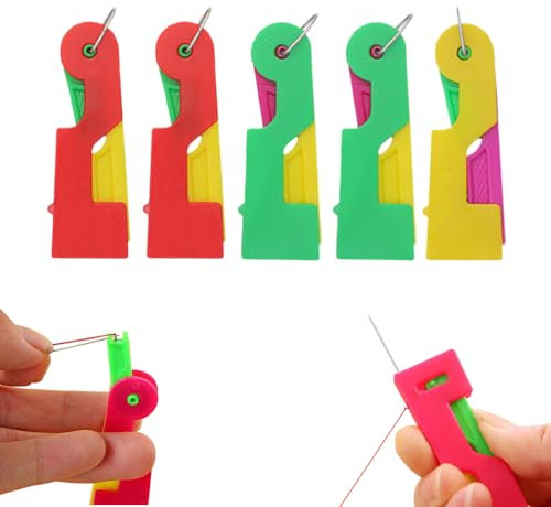 Nadeleinfädler,Einfädelhilfe für Nähnadeln Nähmaschinen Zubehör Kunststoff Nähnadeln Einfädler, Automatischer Einfädler Nadel Threading Tool für Handnähen und Nähmaschinen (10)