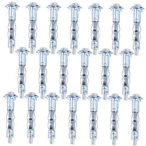 HOMOCONO 20stücke Hohlraumankerbolzen Für Gipskartonplatten Und Trockenbauwände Mit Spreizschenkel Für Stabilen Halt Und Gleichmäßige Lastverteilung Aus Stahl Leicht Zu Entfernen Und