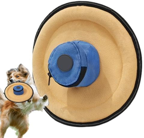 Juguete de platillo – Disco Suave | Juguetes de Discos voladores para Mascotas | Juegos de Juguetes interactivos de Disco voladores de Lona | Juego Interactivo de Lona Suave para