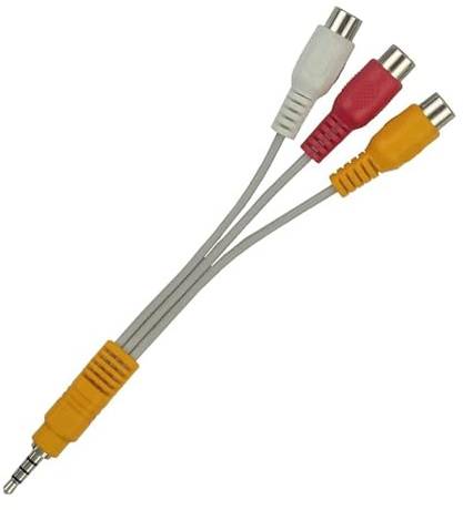 AYMBH 3.5mm to 3 RCA AV Adapter Cable, 25cm Audio Video Splitter for TV, Camcorders, & Devices, 1/8” Stereo Mini Male to 3 RCA Female Connectors (Red-Yellow-White) - Plug & Play AV Adapter for HDTV