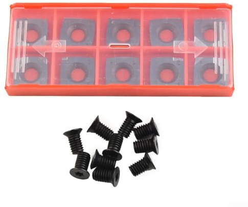 Volakebeing Inserts carrés en carbure de tungstène pour rabot 15 mm x 15 mm x 2,5 mm avec polissage miroir extérieur R150 pour machines-outils