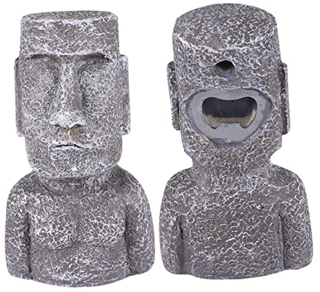 iplusmile Ouvre Bouteille Créatif Résine Moai Décapsuleur Design Élégant pour Fête Bar et Maison Accessoire Décoratif Pratique pour Amateurs de