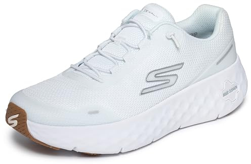 Skechers Go Walk MAX Cushioning Flex RAF Basket, Borde Textil Blanco, 42 EU