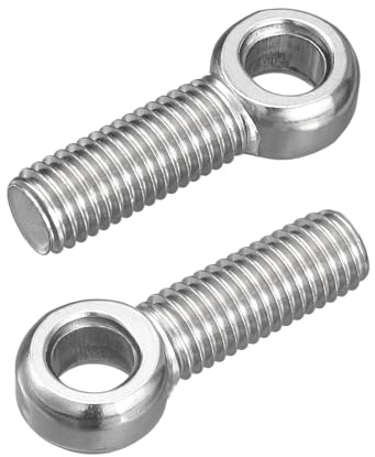 QUARKZMAN 4Pcs Poulies Levage M12 x 40mm, 304 Acier Inoxydable Boulon À Épaulement Mécanique Anneau Levage À Pivot Pour Gate Valves, Fixations Tuyaux Acier Pour Bâtiment, Argenté