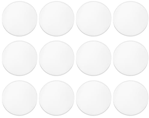 Zerodeko Lot de 12 Amortisseurs à Ventouses Transparents en Polypropylène Souple 20Mm X 3Mm Pare-Chocs Antidérapants pour Plateaux de Table en Verre et Meubles en Bois Protection pour