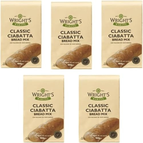 Wrights Classic Ciabatta 5X500g Bread Mix Italian Style Bread with Open Texture and Rustic Flavour