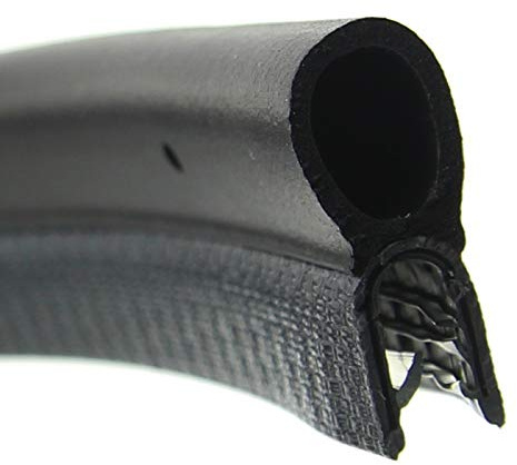 SMI-Dichtungsprofil DO14 für 4-6mm PVC mit Stahleinlage /EPDM Moosgummi selbstklemmend ohne Kleber - Kantenschutz mit Dichtung oben, Kantenschutzdichtprofil für Auto, Kofferraum (5 m)