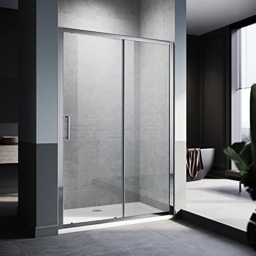 ELEGANT Shower Door 1200 mm Shower Enclosure Cubicle 8mm Easy Clean Glass Sliding Shower Doors for Bathroom