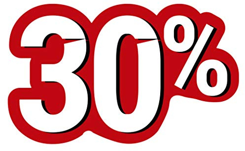 Oedim Vinilos para Escaparates Decoración Rebajas | Descuento del 30% | 50x30cm | Vinilo Adhesivo | Decora tu escaparate | Pegatinas Adhesivas Escaparate | Vinilos para Negocios