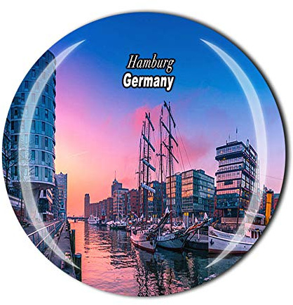 Kühlschrankmagnet Hamburg Deutschland Souvenir Geschenk Kristall Magnetsticker Kollektion